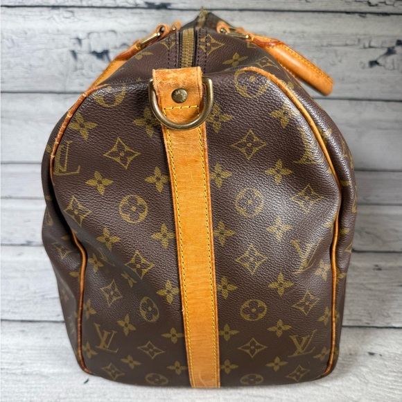 Louis Vuitton Keepall 50 Bandouliere brown monogram leather duffle travel bag - Picture 4 of 16